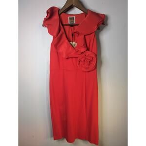 NUE by Shani, Coral formal dress with Rose detail, size 8, New with Tags
